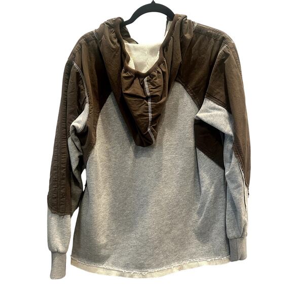 BKE – L/S Pieced ¼-Zip Hoodie – Charcoal Mix - Size Small - Picture 4 of 6